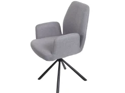 Silla de comedor giratoria MCW-H71, gris claro