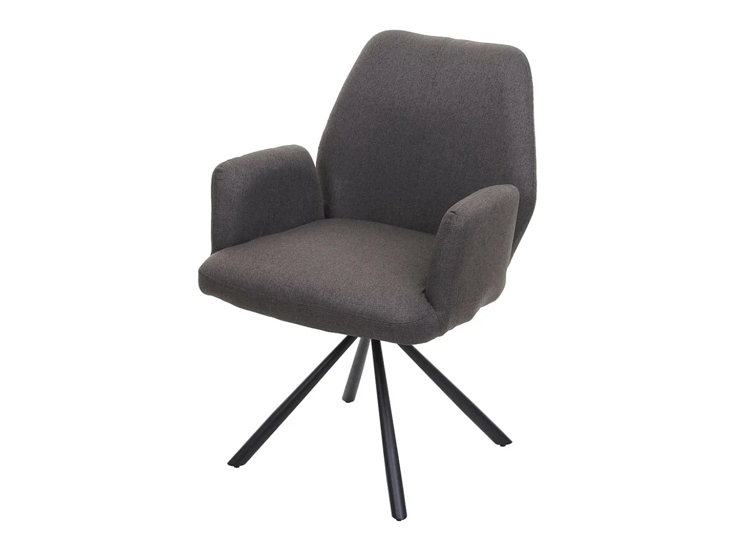 Silla de comedor giratoria MCW-H71, gris-marrón