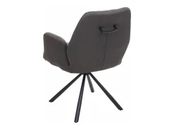 Silla de comedor giratoria MCW-H71, gris-marrón