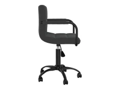 Silla de comedor giratoria de terciopelo negro ES843775