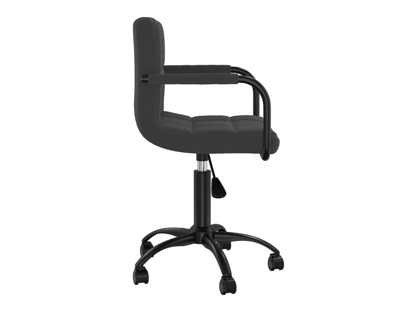 Silla de comedor giratoria de terciopelo negro ES843775
