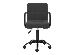 Silla de comedor giratoria de terciopelo negro ES843775