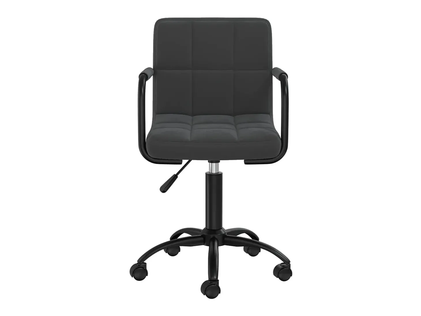 Silla de comedor giratoria de terciopelo negro ES843775