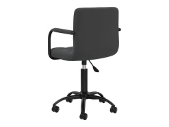 Silla de comedor giratoria de terciopelo negro ES843775