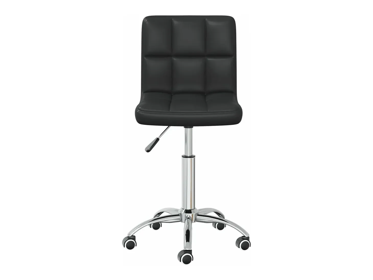 Silla de comedor giratoria cuero sintético negro ES394025