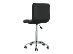 Silla de comedor giratoria cuero sintético negro ES394025