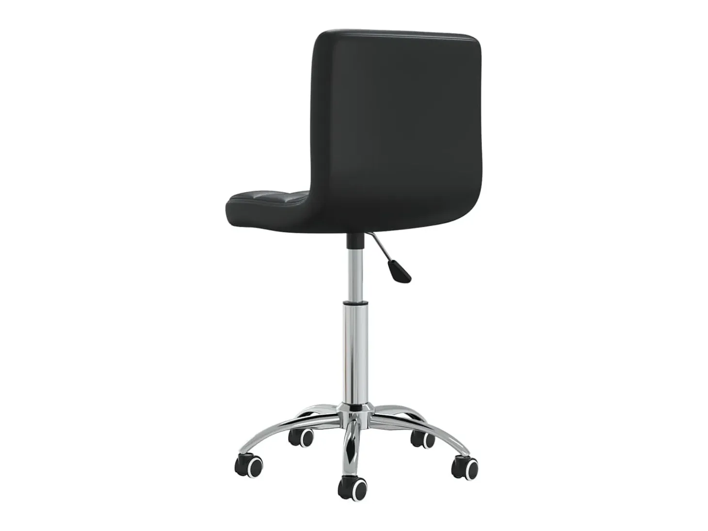 Silla de comedor giratoria cuero sintético negro ES394025
