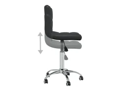 Silla de comedor giratoria cuero sintético negro ES394025