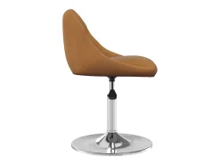 Silla de comedor giratoria 6 unidades terciopelo marrón