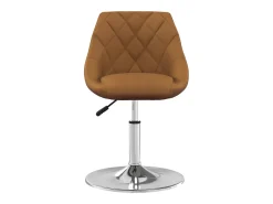Silla de comedor giratoria 6 unidades terciopelo marrón
