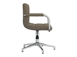 Silla de comedor giratoria de tela gris taupe