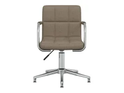 Silla de comedor giratoria de tela gris taupe