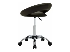 Silla de comedor giratoria cuero sintético marrón ES709940