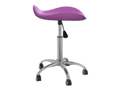 Silla de comedor giratoria de cuero sintético morado