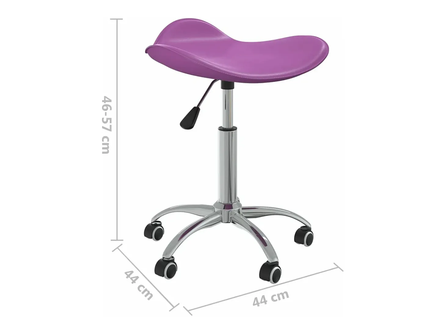 Silla de comedor giratoria de cuero sintético morado