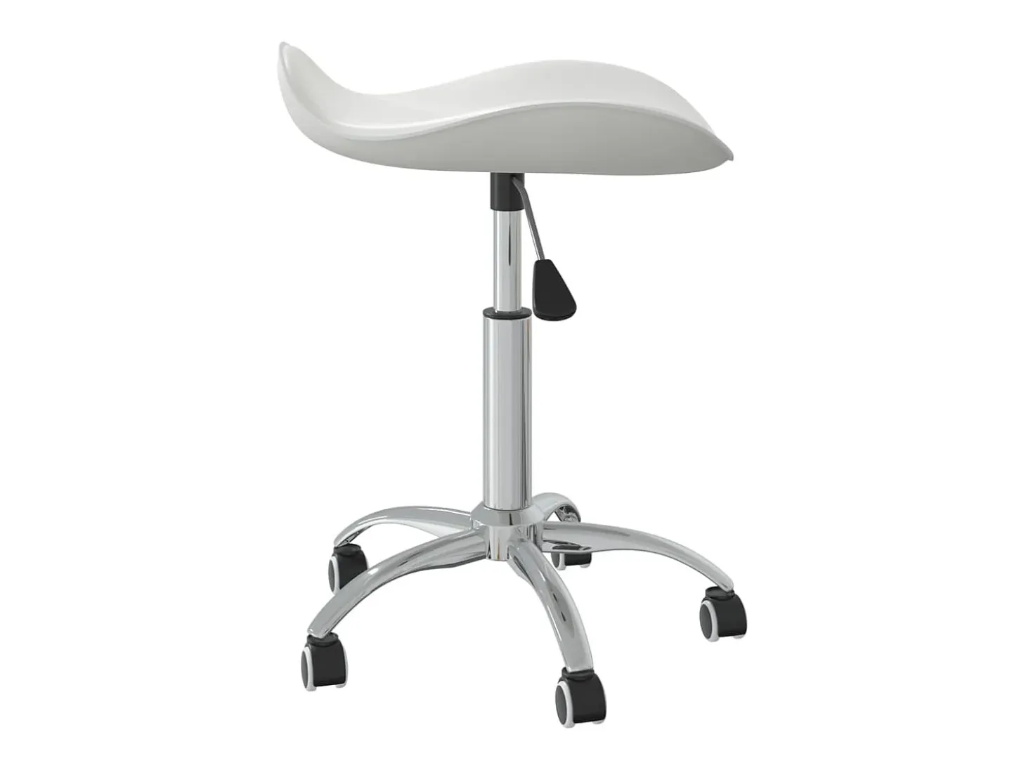 Silla de comedor giratoria cuero sintético blanco