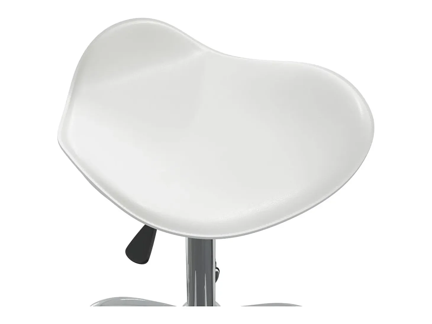 Silla de comedor giratoria cuero sintético blanco