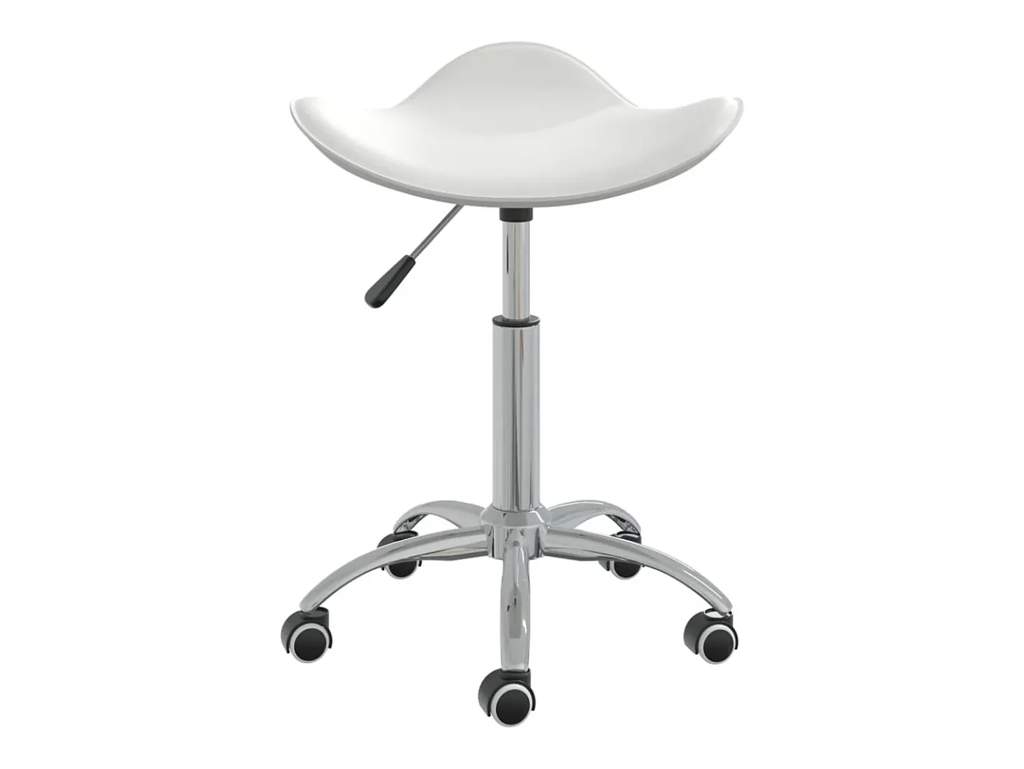 Silla de comedor giratoria cuero sintético blanco