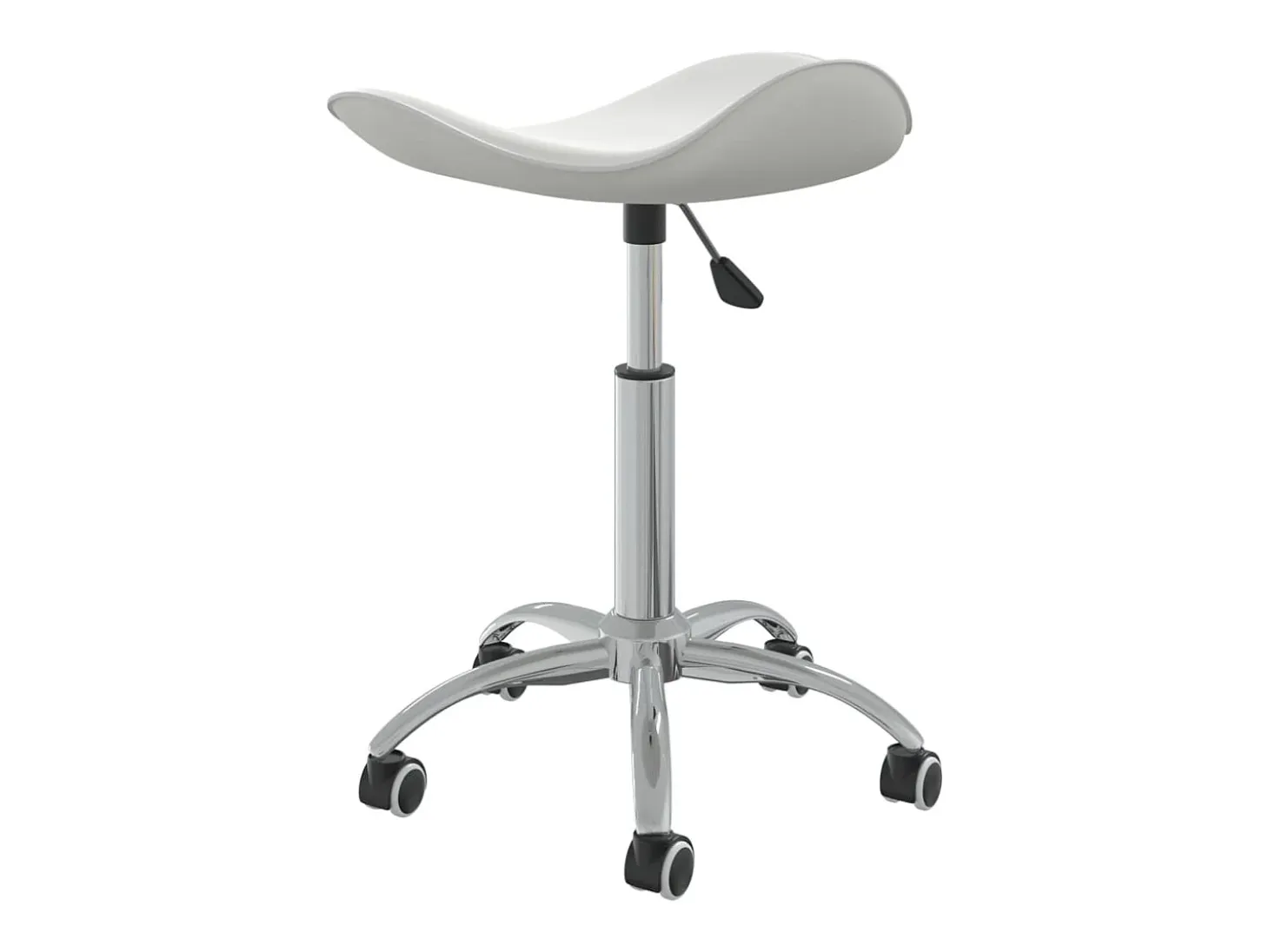 Silla de comedor giratoria cuero sintético blanco