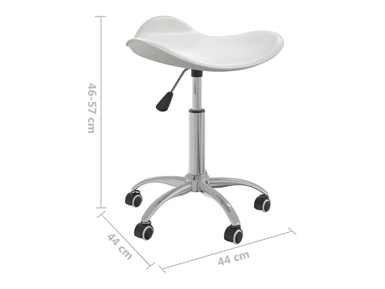 Silla de comedor giratoria cuero sintético blanco