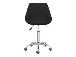 Silla de comedor giratoria cuero sintético negro ES252737