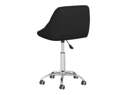 Silla de comedor giratoria cuero sintético negro ES252737