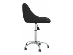 Silla de comedor giratoria cuero sintético negro ES252737