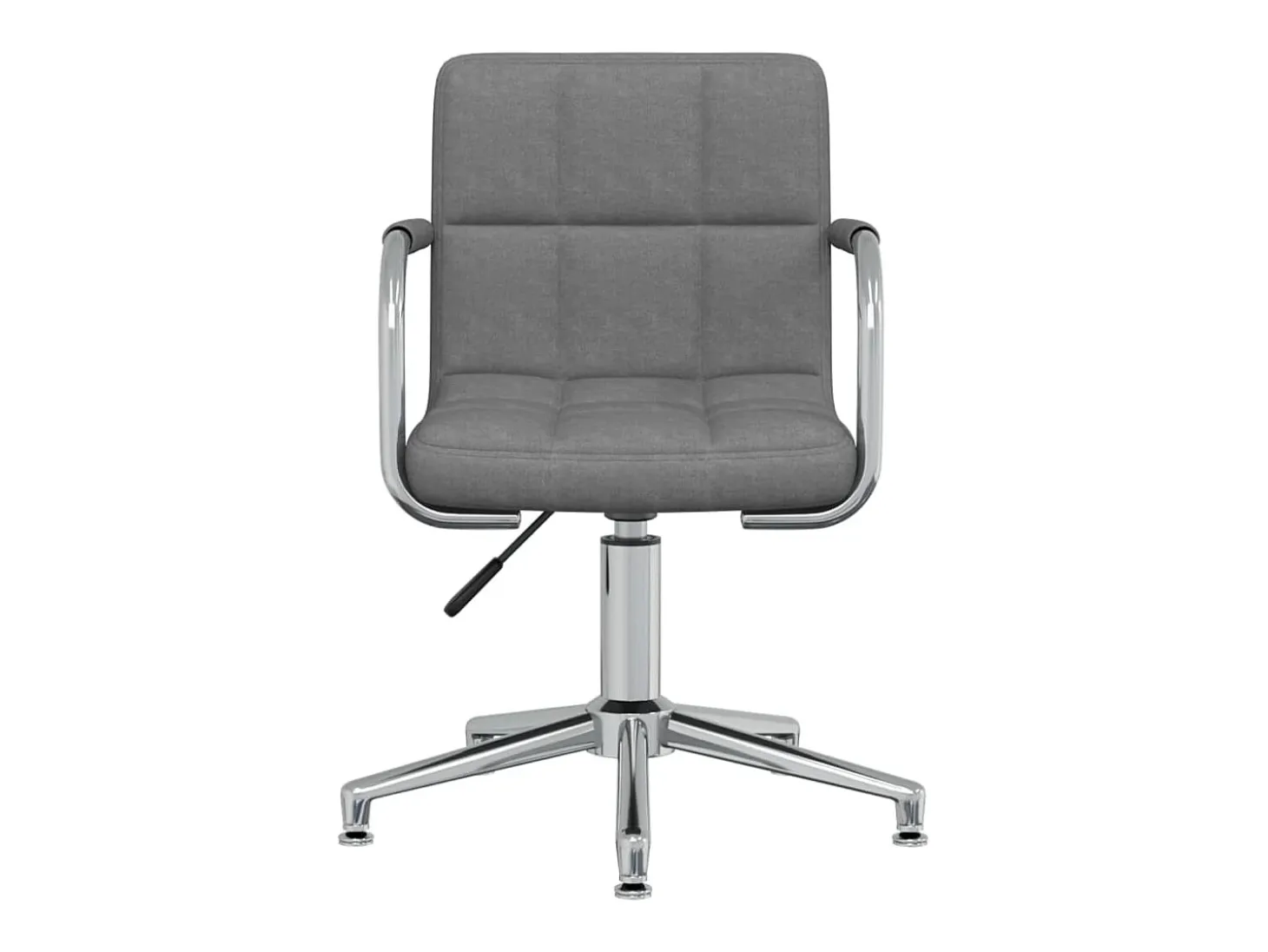 Silla de comedor giratoria tela gris claro