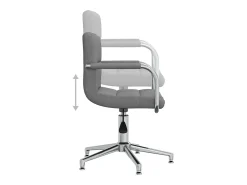 Silla de comedor giratoria tela gris claro