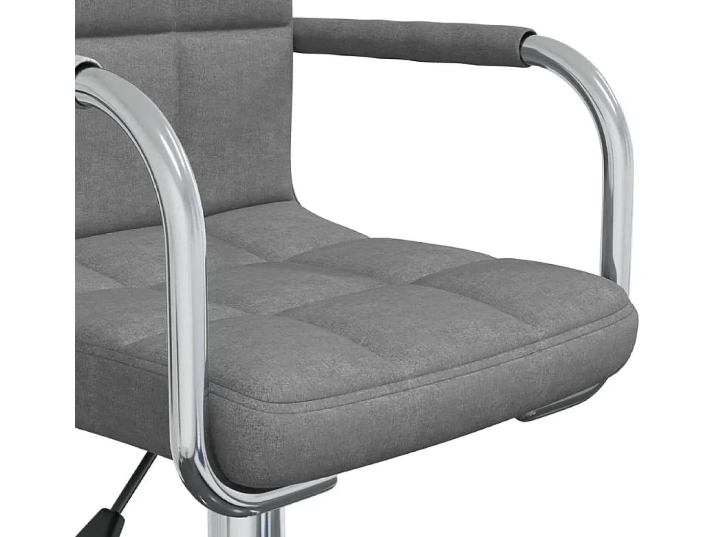 Silla de comedor giratoria tela gris claro