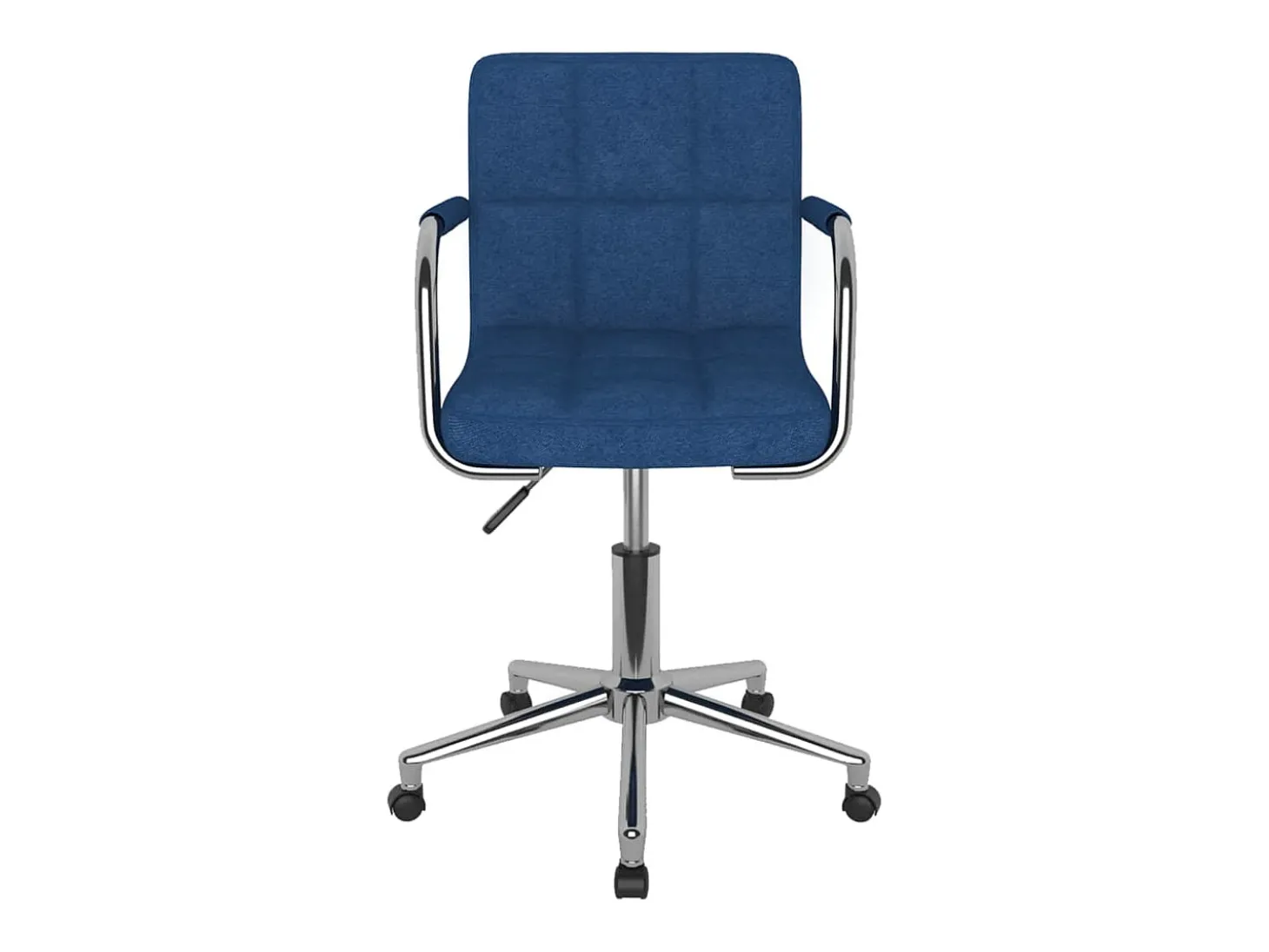 Silla de comedor giratoria tela azul