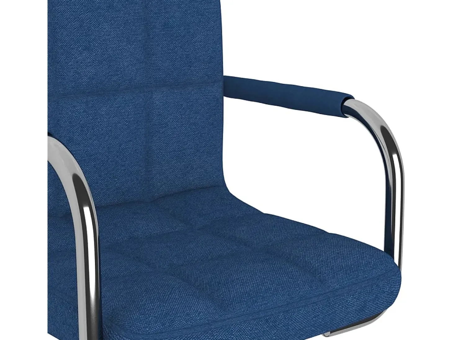 Silla de comedor giratoria tela azul