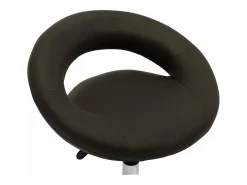 Silla de comedor giratoria cuero sintético marrón