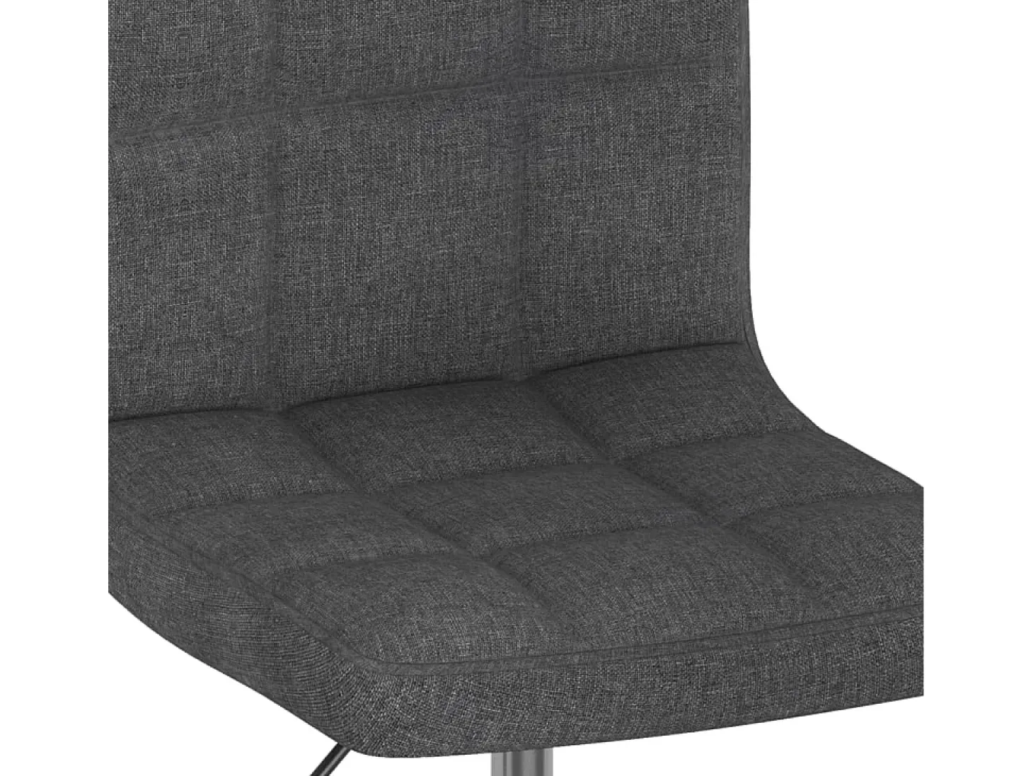 Silla de comedor giratoria tela gris oscuro