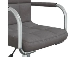 Silla de comedor giratoria tela gris oscuro