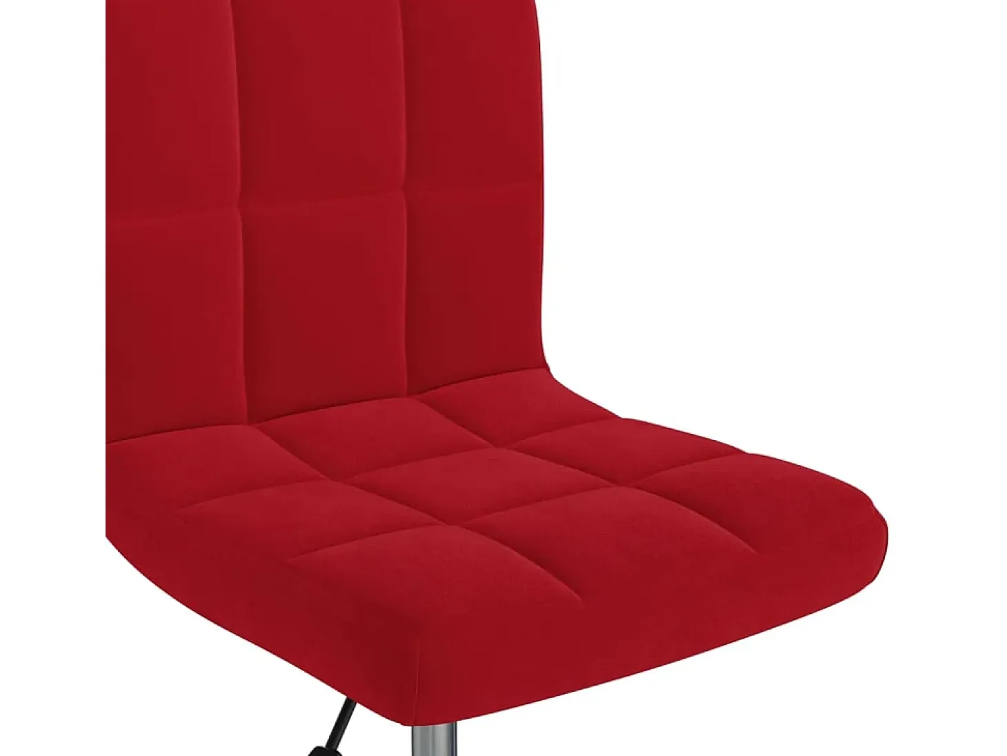 Silla de comedor giratoria de terciopelo vino tinto