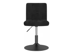 Silla de comedor giratoria de terciopelo negro