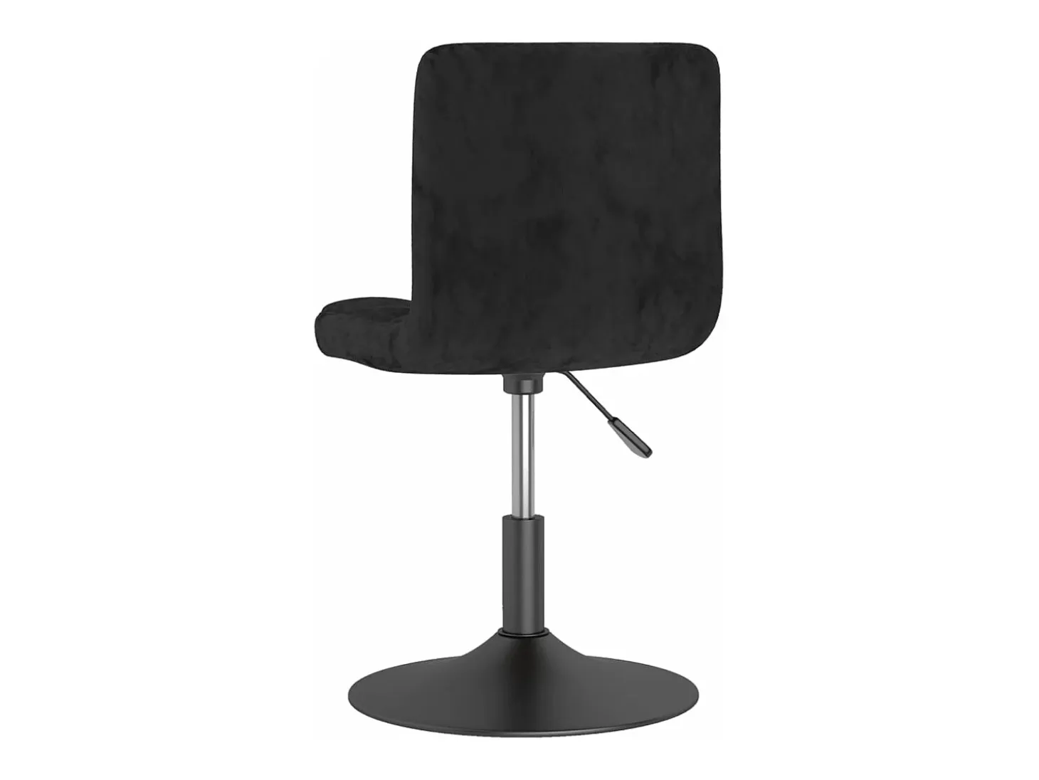 Silla de comedor giratoria de terciopelo negro