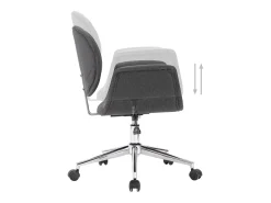 Silla de comedor giratoria de tela gris