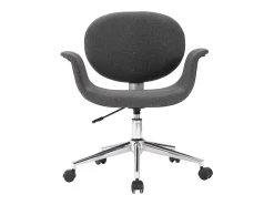 Silla de comedor giratoria de tela gris