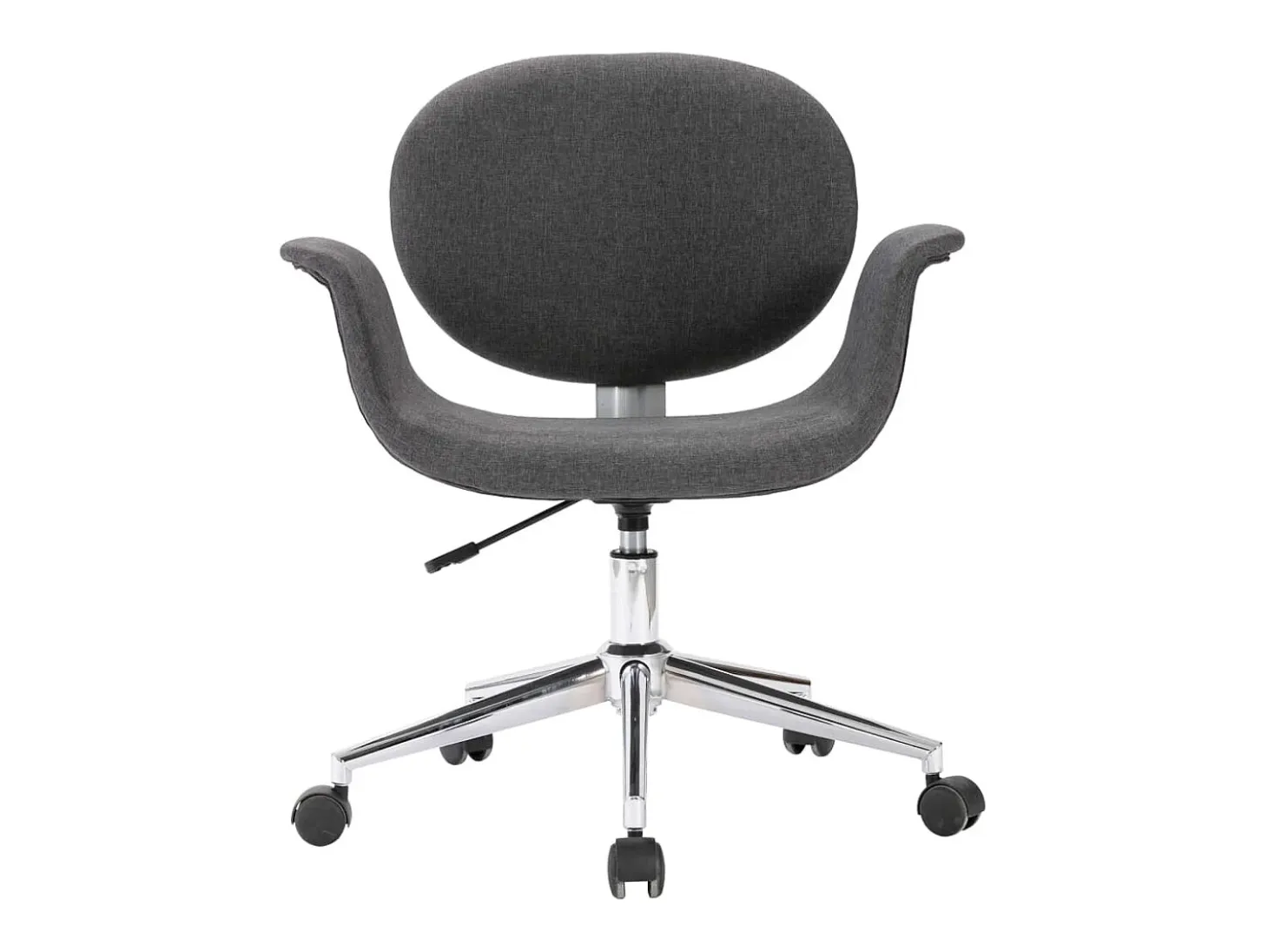 Silla de comedor giratoria de tela gris
