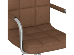 Silla de comedor giratoria tela marrón