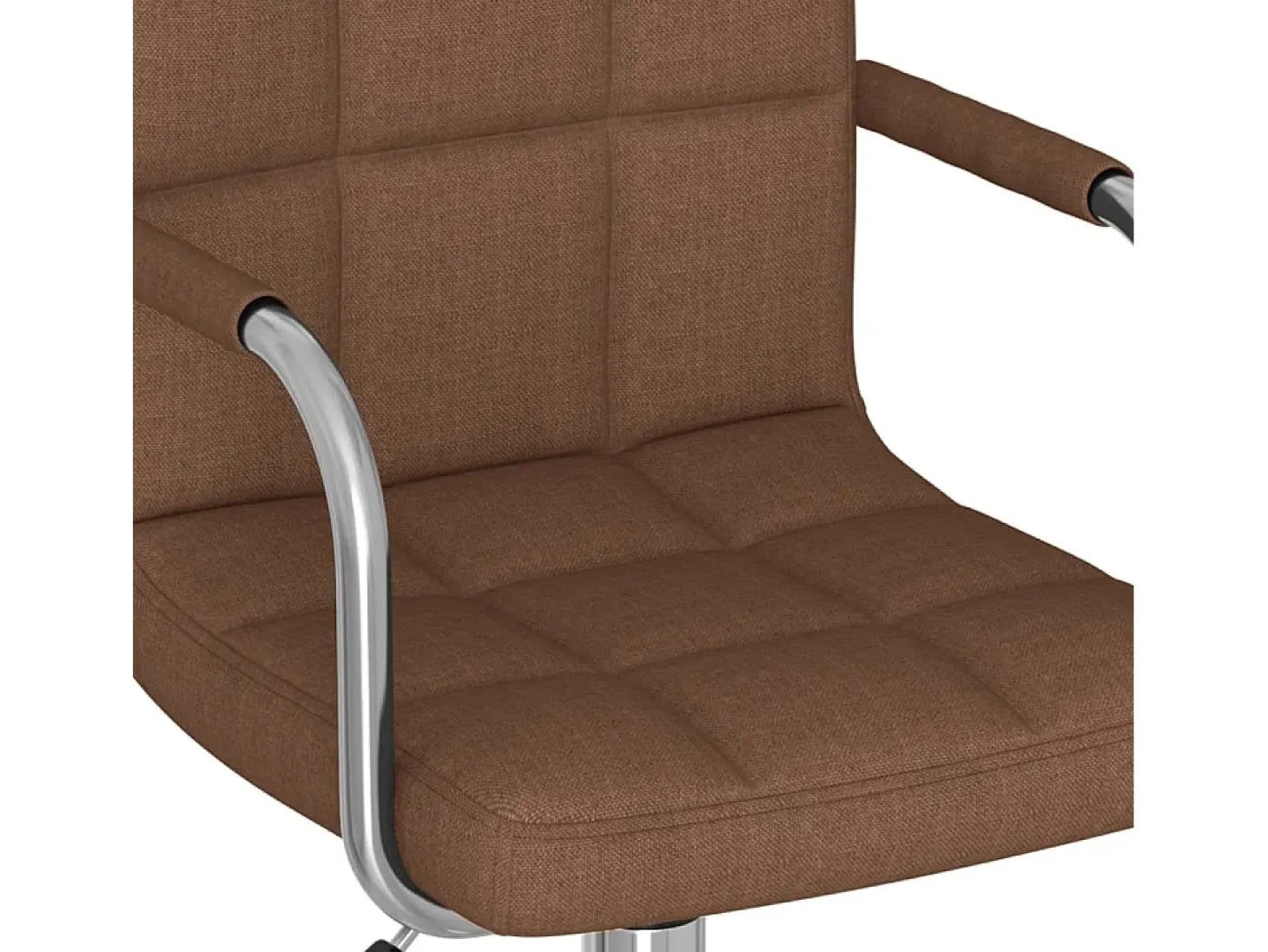 Silla de comedor giratoria tela marrón