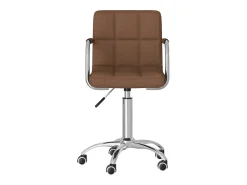 Silla de comedor giratoria tela marrón