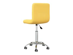 Silla de comedor giratoria de tela amarilla mostaza