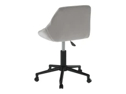 Silla de comedor giratoria de terciopelo gris claro