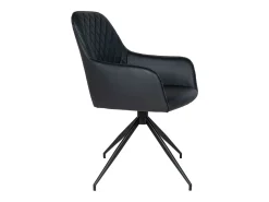 Silla de comedor giratoria Ava negro