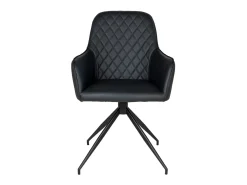 Silla de comedor giratoria Ava negro