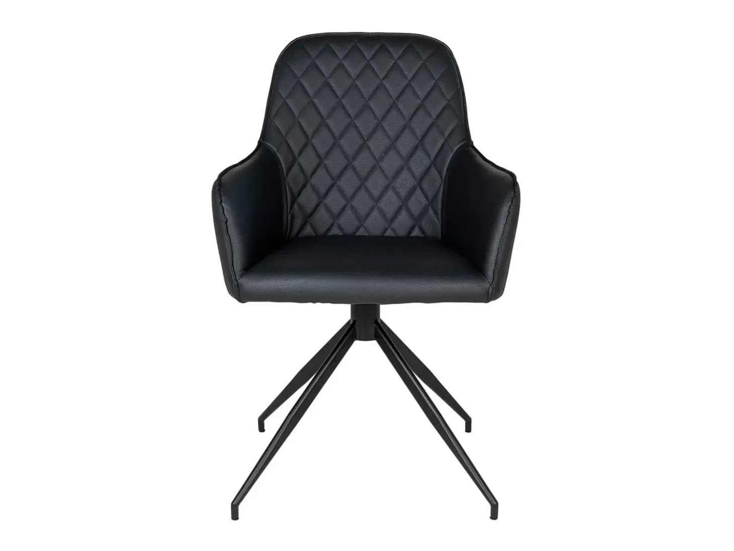 Silla de comedor giratoria Ava negro
