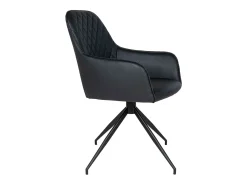 Silla de comedor giratoria Ava negro